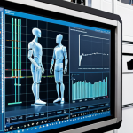 0' factory floor. Collaborative robots are visible in the background, working efficiently alongside production lines. The engineer is analyzing complex data visualizations and real-time performance metrics displayed on a large digital screen, illustrating advanced process optimization and smart manufacturing principles. The scene emphasizes efficiency, technological integration, and the invisible impact on productivity and quality. Perfect anatomy, correct proportions, natural pose, well-formed hands, proper finger count, natural body proportions. Professional studio lighting, clear focus, high detail. Fully clothed, appropriate attire, professional dress, safe for work, appropriate content, family-friendly.