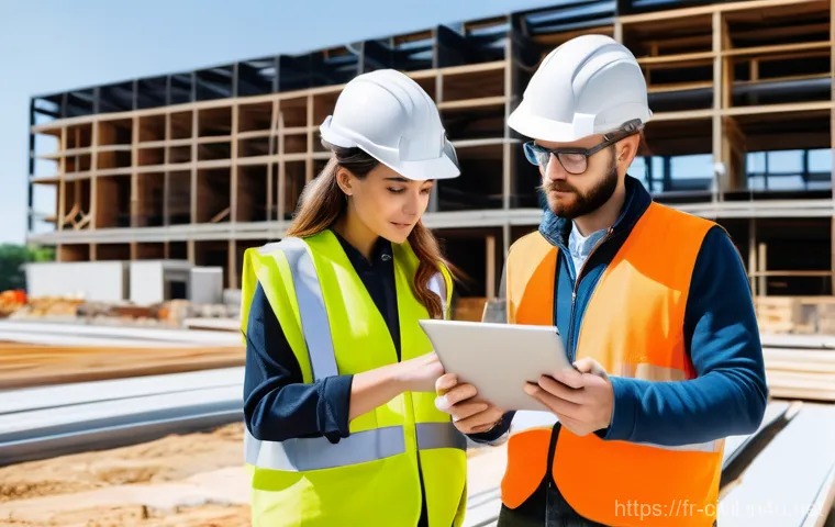 토목공학과 관련된 공기업 취업 - **Prompt: Ecological and Digital Transition in Civil Engineering in France**
"A diverse team of ...