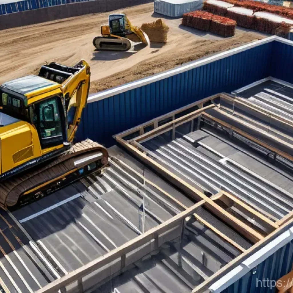 토목공학의 주요 환경 영향 평가 사례 - A vibrant and innovative European civil engineering construction site, bustling with activity, showc...