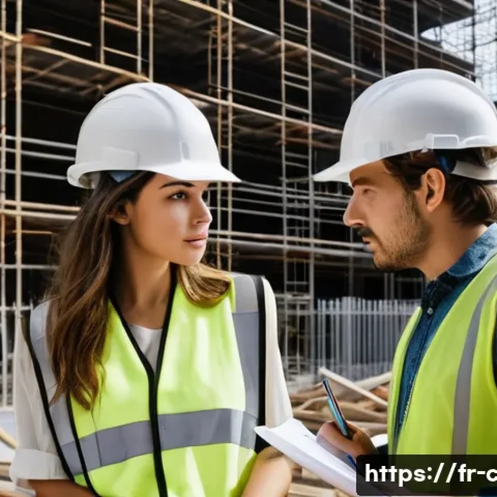 토목공학과 철도 건설 사례 - **Prompt:** "A construction site in Paris, midday. A female civil engineer in her late 20s, wearing ...