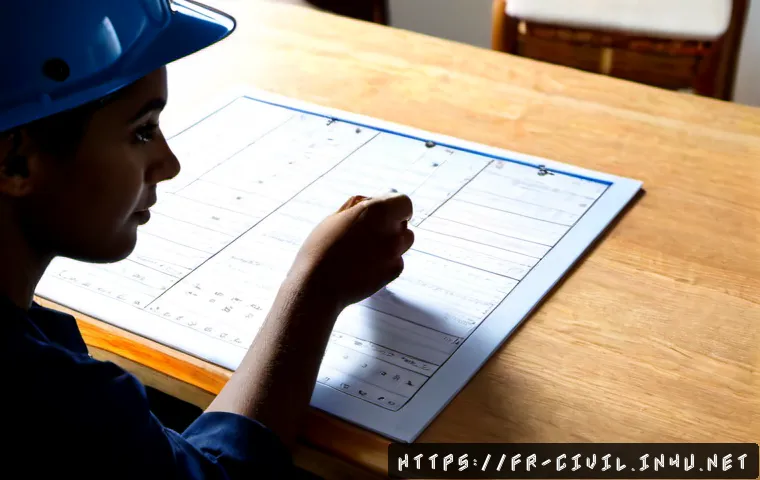 Home 17 토목기사 필기시험 고득점 전략 - Photorealistic French civil engineering student preparing for a professional written exam at a clean...